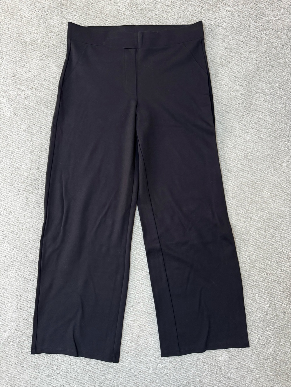 Quince Classic Wide-Leg Black Pants